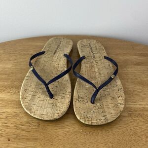 Southern Tide Women’s Cork Flip Flops Size 11 Blue